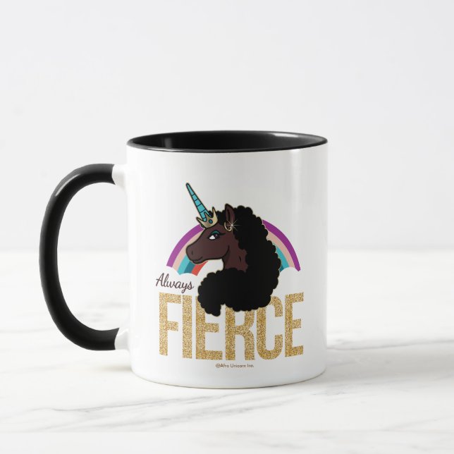 Caneca Afro Unicorn | Magia - Sempre feroz (Esquerda)
