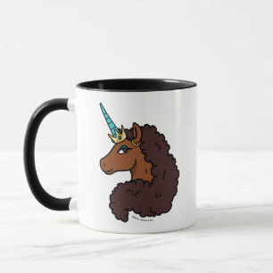 Caneca Afro Unicorn   Único