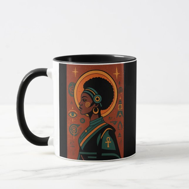 Caneca Afrofuturismo e Patrimônio - Afrocêntrico Negrito (Esquerda)
