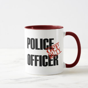 Caneca Agente da polícia FORA DE SERVIÇO