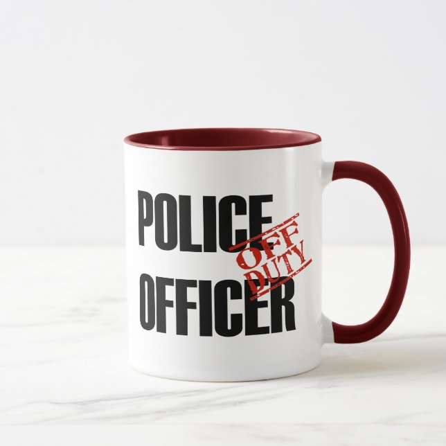 Caneca Agente da polícia FORA DE SERVIÇO (Direita)