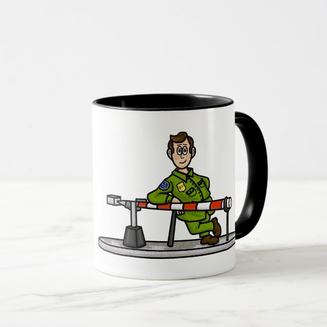 Caneca Agente de Patrulha de Fronteira dos Estados Unidos (Frente Esquerda)