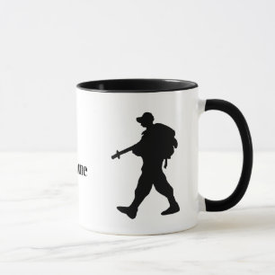 Caneca Agente de Patrulha de Fronteira dos EUA Silhouette