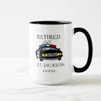 Caneca Agente de Polícia aposentado personalizado Mug