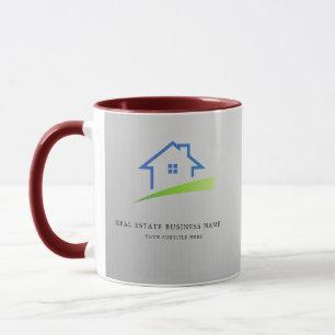 Caneca Agente Imobiliário de Luxo Prata Metálico Negócios