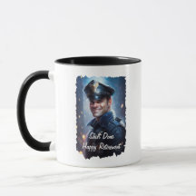Agente Polícia de Polícia - Mug de aposentadoria