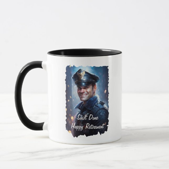 Caneca Agente Polícia de Polícia - Mug de aposentadoria (Esquerda)