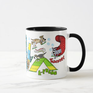 Caneca Agilidade do cão dos desenhos animados