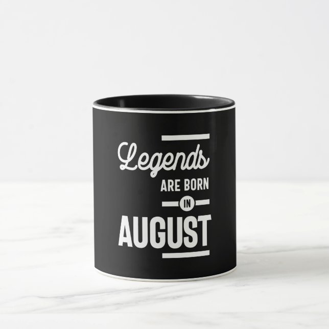 Caneca Agosto Aniversário - Lendas De Presente São Nascer (Centro)