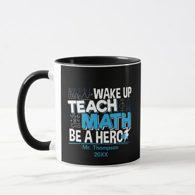 Caneca Agradecimento ao Professor de Matemática - Ensine, (Esquerda)