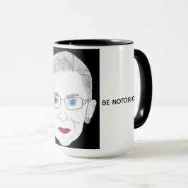 Caneca Agrida, combinado, RBG seja corajoso, seja notório