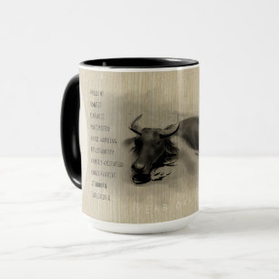 Caneca Água Buffalo Chinês Ox Ano 2021 Personagem Mug