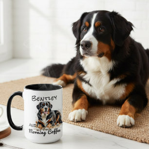 Caneca  Água Pet Aquarela Marrons Bernese PERSONALIZAR