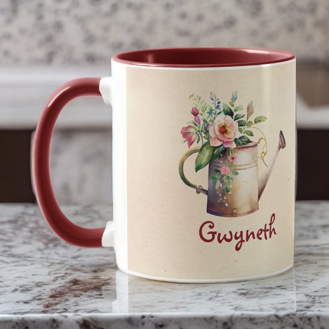 Caneca Água Procura Flores de Água com Nome (Criador carregado)