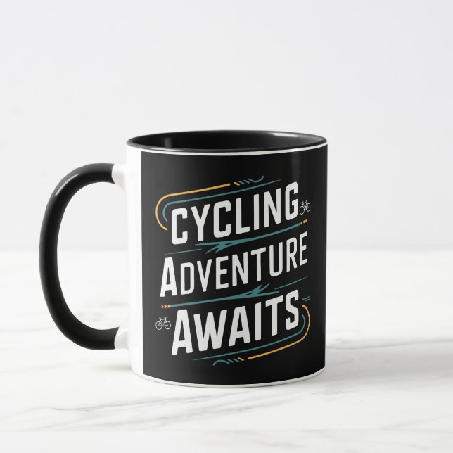 Caneca Aguardam aventura de ciclismo (Esquerda)