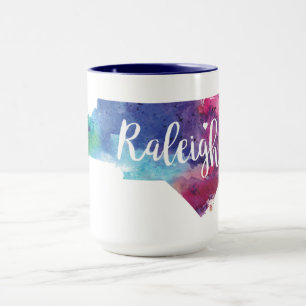 Caneca Aguarela Raleigh, North Carolina