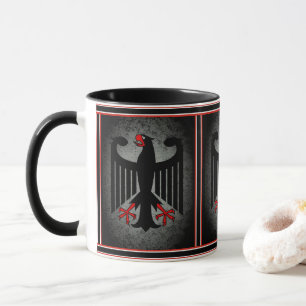Caneca Águia alemão, preta da bandeira alemão, Alemanha