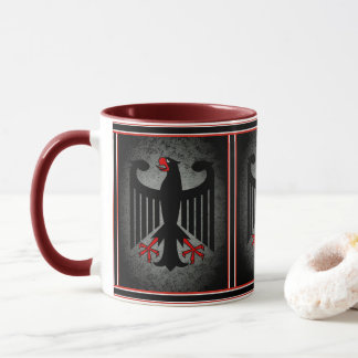 Caneca Águia alemão, preta da bandeira alemão, Alemanha