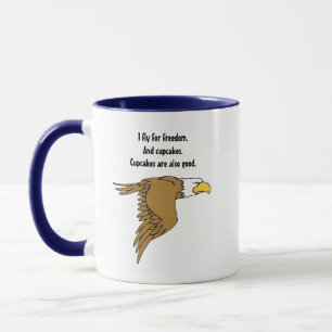 Caneca Águia Americana Careca de Desenho Animado Liberdad