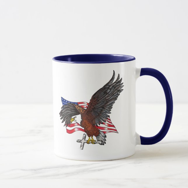 Caneca Águia Americana com Cruz (Direita)