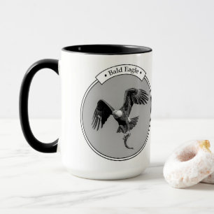 Caneca Águia Balda com um peixe