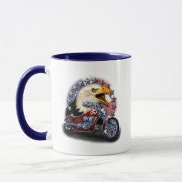 Caneca Águia de Motocicleta Patriótica
