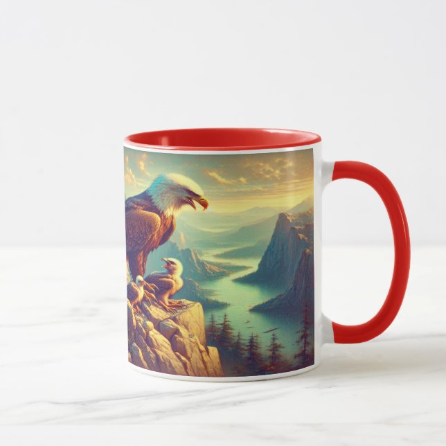Caneca Águia Empoleirada no Rock com Bebês (Direita)