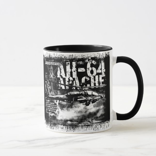 Caneca AH-64 Apache 11 oz Ringer Mug (Direita)