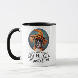 Caneca AI gerada| Boxer| Bruxa de Halloween