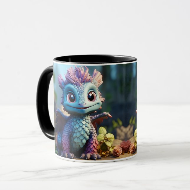 Caneca Aiden, um Dragão Whimsical (Frente Esquerda)