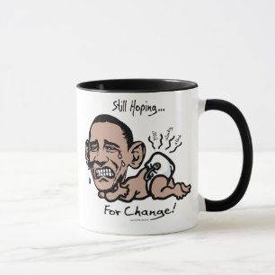 Caneca Ainda esperando para a engrenagem de Anti-Obama da