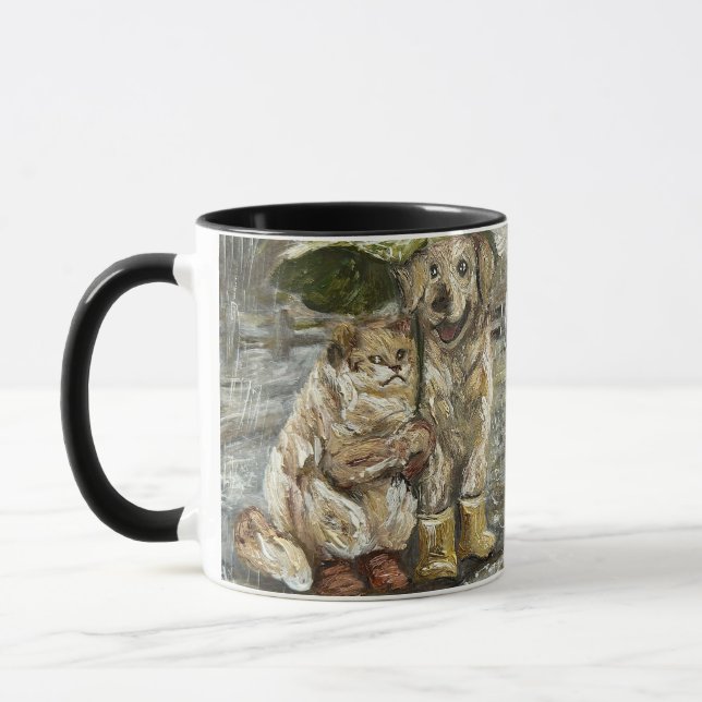 Caneca Ainda Juntos Animais da Fazenda Caprichosos Chuvos (Esquerda)