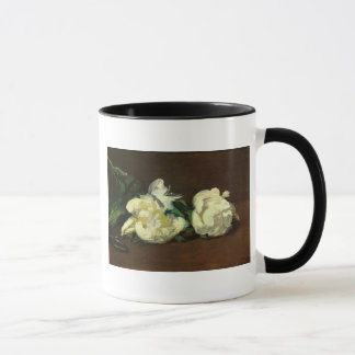 Caneca Ainda peônia branca da vida por Manet