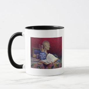 Caneca Ainda vida com cabeça de Voltaire