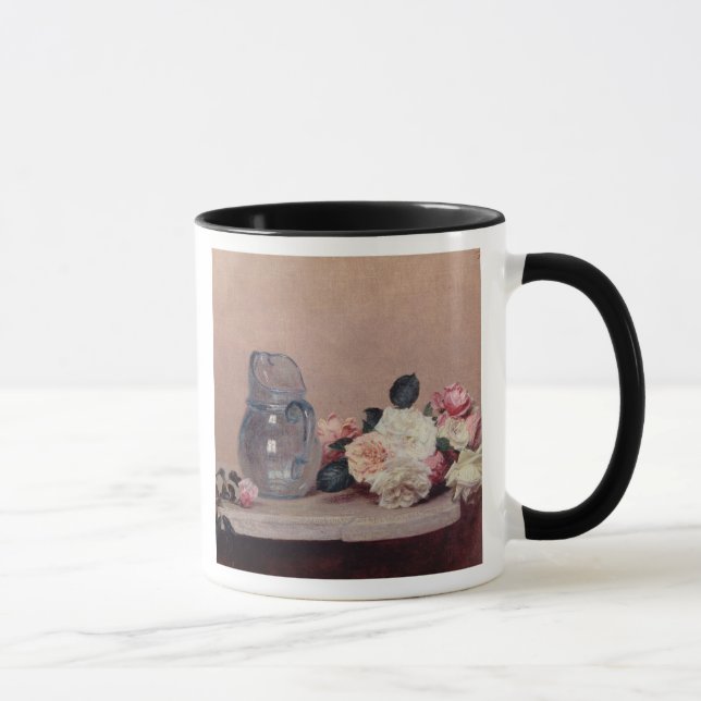 Caneca Ainda vida com rosas, 1889 (óleo em canvas) (Direita)