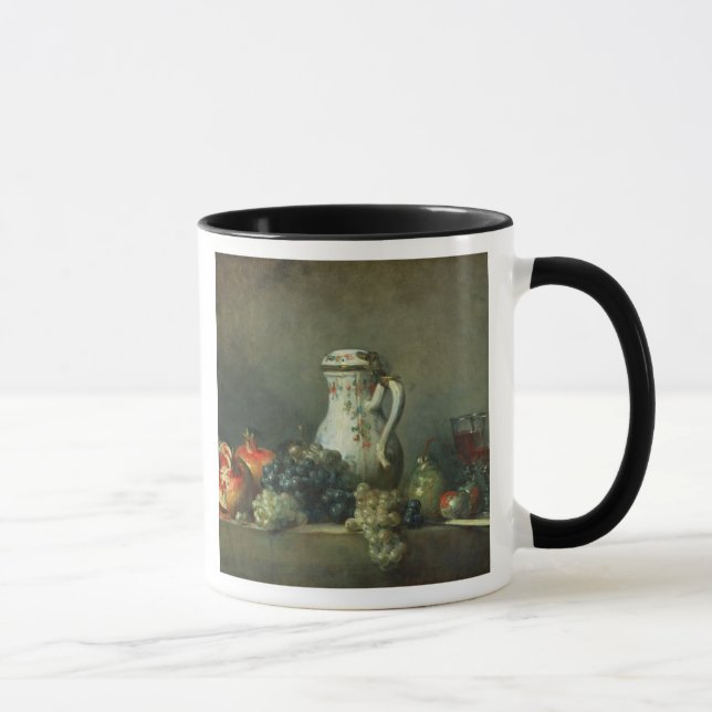 Caneca Ainda vida com uvas e romã, 1763 (óleo (Direita)