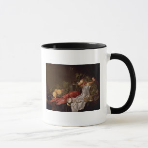Caneca Ainda vida da fruta e de uma lagosta