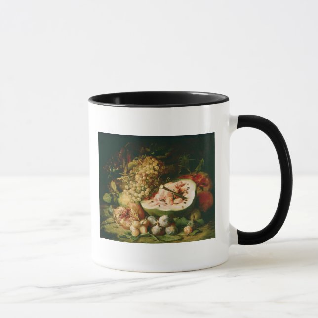 Caneca Ainda vida da fruta em uma borda (Direita)