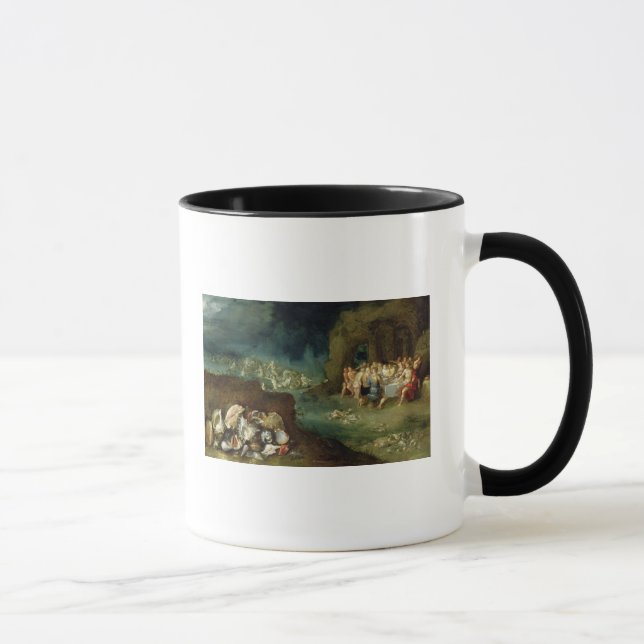 Caneca Ainda vida dos escudos com o banquete dos deuses (Direita)