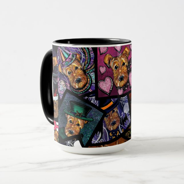 CANECA AIREDALE TERRIER (Frente Esquerda)