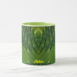 Caneca AJUDA ~ Zany 3D Fractal ~ Green Lover Mug