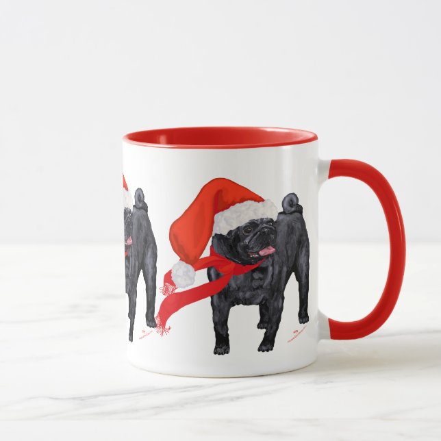 Caneca Ajudante do Papai Noel Pug (Direita)