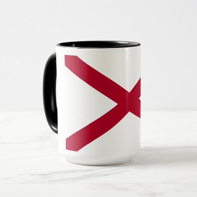 Caneca Alabama: Rua Andrew Crimson Cross Flag (Frente Esquerda)