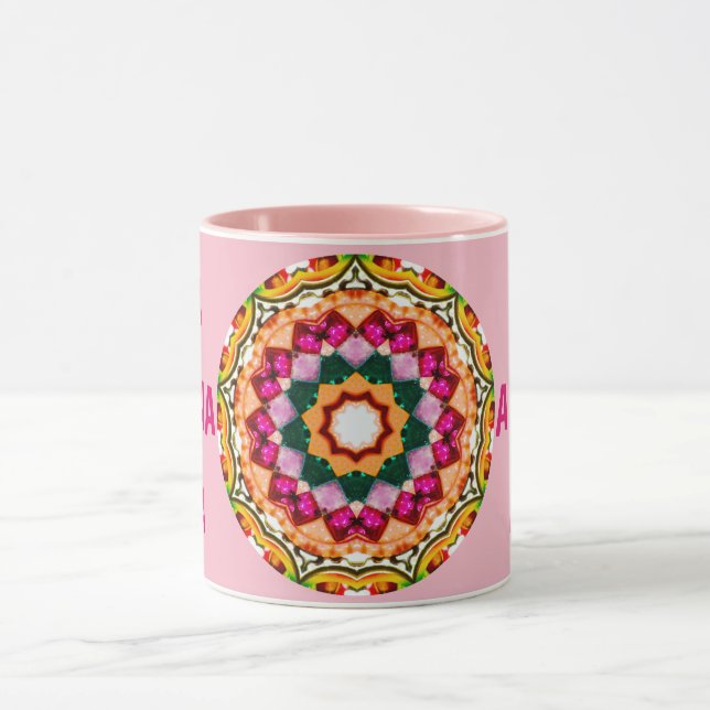 Caneca ALANA ~ Personalizada Gem Stones Fractal ~ Mug (Centro)
