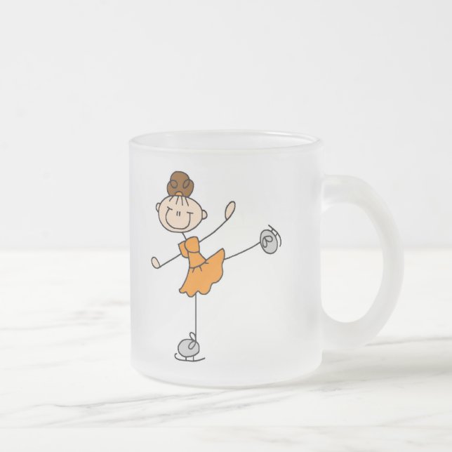 Caneca alaranjada da menina do patinagem no gelo (Direita)
