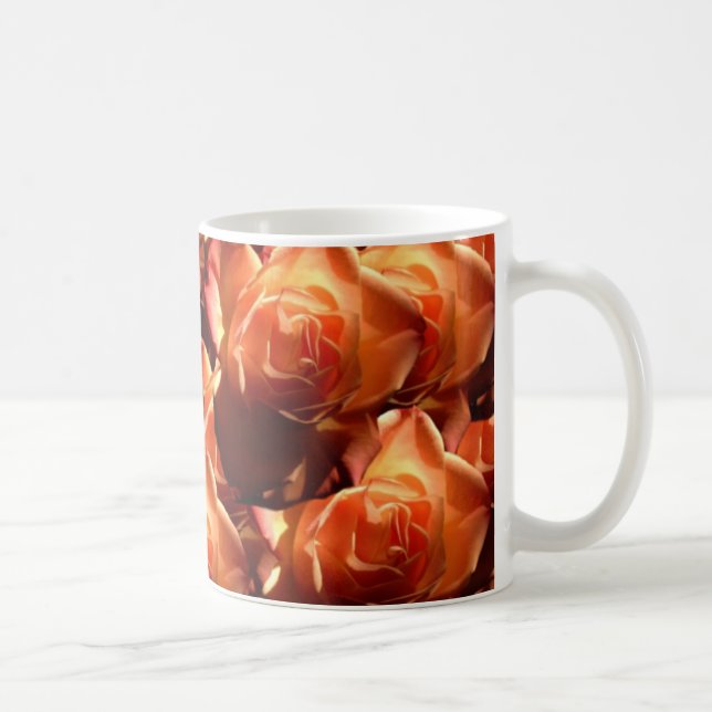 caneca alaranjada dos rosas (Direita)