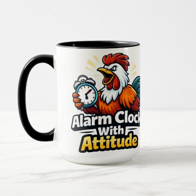 Caneca Alarm clock with attitude, roaster quote. (Esquerda)