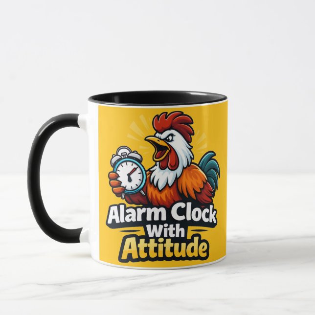Caneca Alarm clock with attitude, roaster quote. (Esquerda)