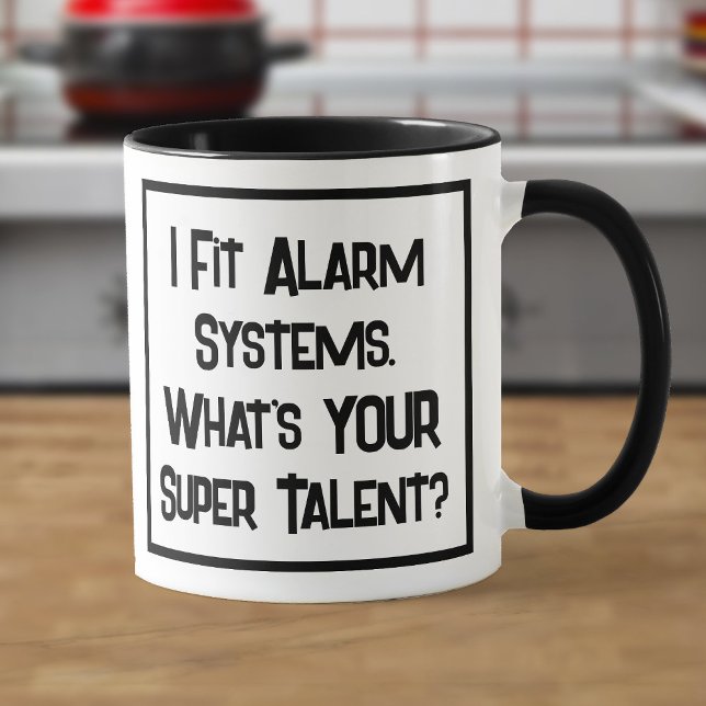 Caneca Alarm Fitter Super Talent. Mug De Café De Duas Ton (Criador carregado)