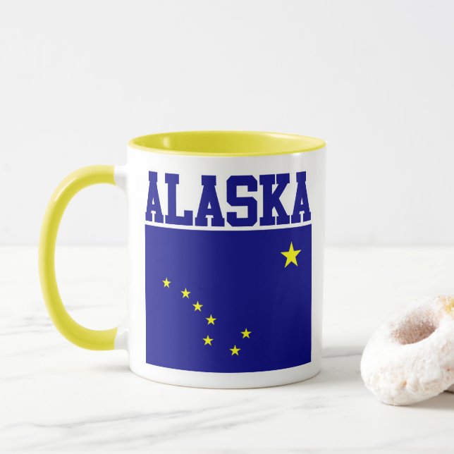 Caneca Alasca Flag Mug (Com Donut)